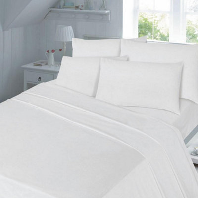 B&Q -  Homespace Direct 180 Thread Count Duvet Cover Set Bedding White King