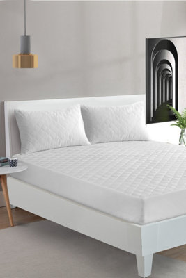 B&Q -  Quilted Mattress Protector 16" Extra Deep Egyptian Cotton