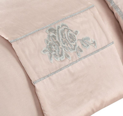 Homespace Direct Ltd Kampala Hill Amara Embroidered Pink Bed Runner 50X200Cm from B&Q