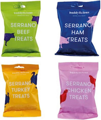 Buddylicious Dog Treats Chews Natural Healthy Serrano Gluten Free Gmo Free Multipack from B&Q
