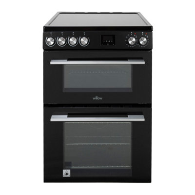 B&Q -  Wdoc60Tbl 60Cm Electric Double Oven Cooker With Ceramic HobIntegrated Grill Fan Assisted DefrostBlack