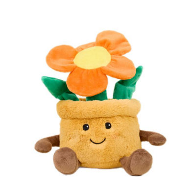  - Warmies Plush Orange Flower Pot Microwavable Weighted TeddyLavender ScentedHot Or Cold For Relaxation & Relief
