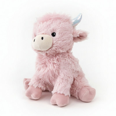  - Warmies Plush Pink Highland Cow Microwavable Soft ToyLarge