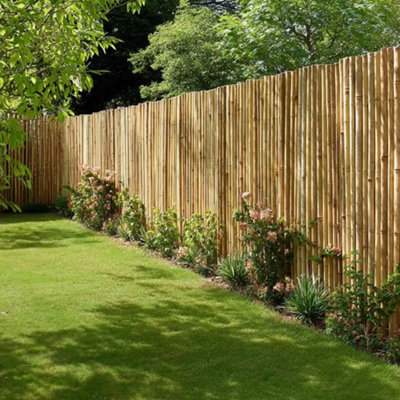 Woven Wood Premium Thick Bamboo Cane Fencing Screening Rolls 1.9M(L) X 1.8M(H) from B&Q