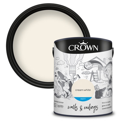 B&Q -  Walls & Ceilings Matt Emulsion Paint Cream White5L