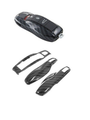 Carbon Fiber Remote Key Cover Case Fob Abs For Porsche Panamera Cayenne Macan