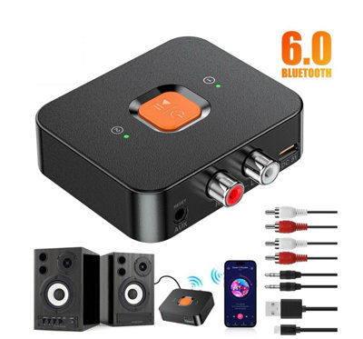 MadeokoLTD Nfc Bluetooth 6.0 Receiver Wireless Audio Hifi Music Adapter 3.5mm Jack Aux Rca from B&Q