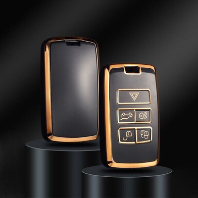 MadeokoLTD Remote Key Cover Fob Case For Land Rover Range Rover Sport Velar Evoque Vogue Black/gold from B&Q