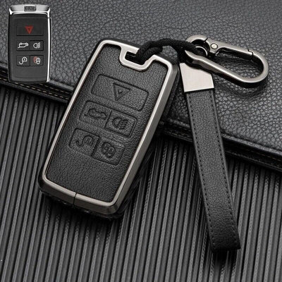 MadeokoLTD Leather Alloy Key Cover Fob Case Range Rover Sport Vogue Velar Evoque Jaguar Xf Black from B&Q