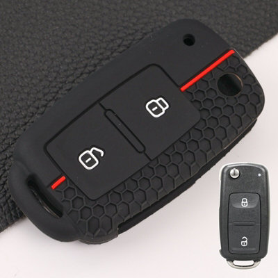 MadeokoLTD For Vw Transporter Golf Polo Bora 2 Button Remote Flip Key Fob Cover Case Holder from B&Q
