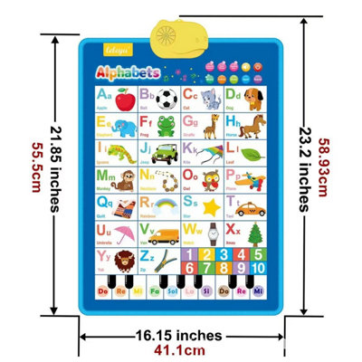 MadeokoLTD Electronic Abc Learning Wall Chart Talking Alphabet 123 Educational Poster Large from B&Q