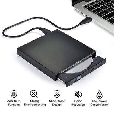 MadeokoLTD Slim External Cd/dvd Drive Usb 3.0 Player Burner Reader Writer For Laptop Pc Mac from B&Q