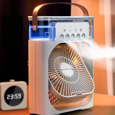 MadeokoLTD 3 In 1 New Fan Air Conditioner Household Small Cooler Led Night Light Portable