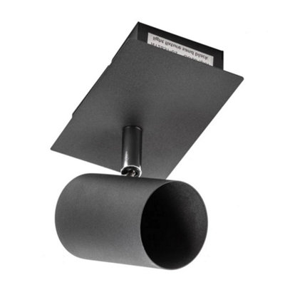 CGC Lighting Cgc Veneto Black Single Gu10 Ceiling Spotlight Adjustable from B&Q
