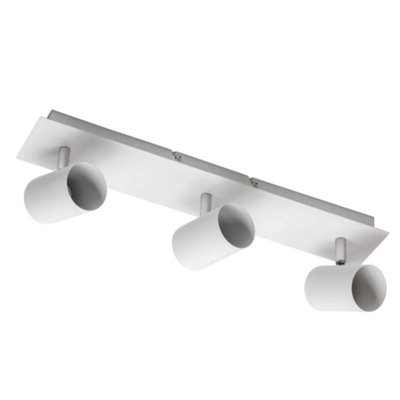 CGC Lighting White Indoor Ceiling Wall Spots LED GU10 Spotlight Bar Light Three Adjustable Heads (White, Triple) - Image 3