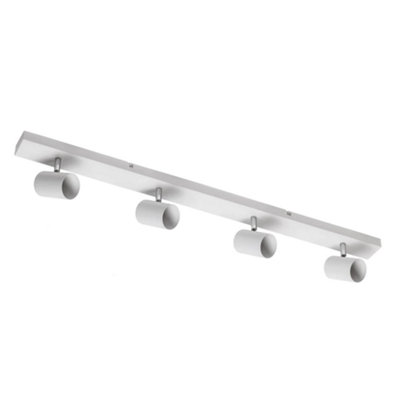 CGC Lighting Cgc Veneto White Gu10 Ceiling Spotlight Four Head Adjustable Bar Light from B&Q