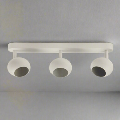 CGC Lighting Cgc Nieve Matt White Triple Three Head Gu10 Ceiling Surface Spot Light Round Head from B&Q