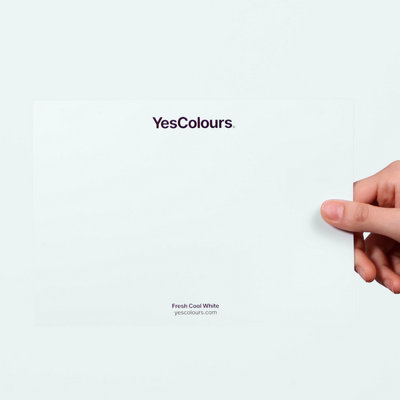 Yescolours Fresh Cool White Paint Swatch, Perfect Colour Match