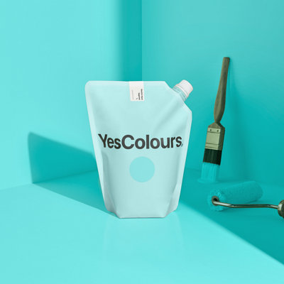 B&Q -  Electric Aqua Eggshell Paint1 Litre