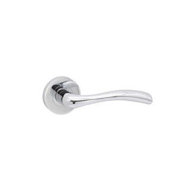 B&Q -  Zofie Lever On Rose Polished Chrome