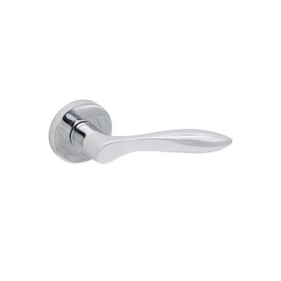 Spira Brass Pearle Lever On Rose Polished Chrome