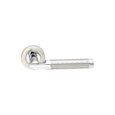 Spira Brass Lexis Lever On Rose Dual Tone