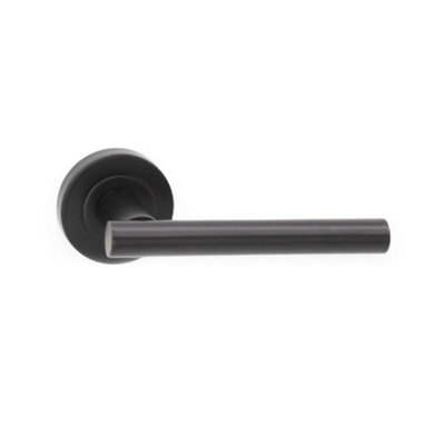 B&Q -  Jura Lever On Rose Matt Black