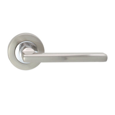 Spira Brass Drox Lever On Rose Dual Tone from B&Q