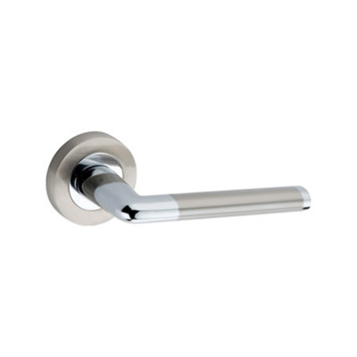 Spira Brass Madrid Lever On Rose Dual Tone from B&Q