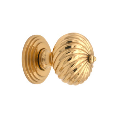 Spira Brass Burcot Mortice Door Knob Polished Brass
