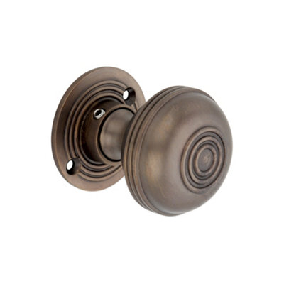 Spira Brass Bloxwich Small 50mm Rim/mortice Door Knob Aged Bronze from B&Q