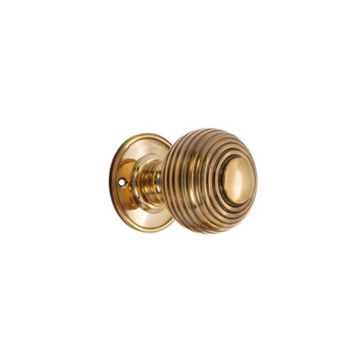 Spira Brass Beehive Large 60mm Mortice Door Knob Aged Brass from B&Q