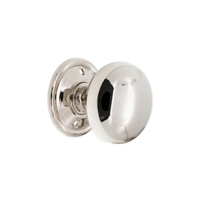 Spira Brass Cottage Large 50mm Rim/mortice Door Knob Polished Nickel from B&Q