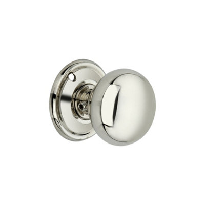 Spira Brass Cottage Small 40mm Rim/mortice Door Knob Polished Nickel from B&Q