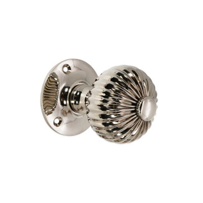 Spira Brass Regency Mortice Door Knob Polished Nickel from B&Q