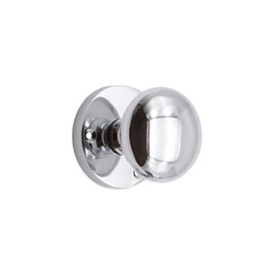 Spira Brass Victorian Mortice Door Knob Polished Chrome from B&Q