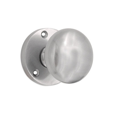 Spira Brass Victorian Mortice Door Knob Satin Chrome from B&Q