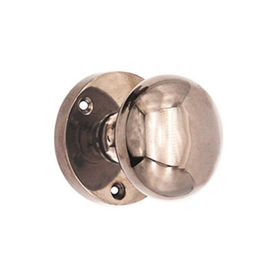 Spira Brass Victorian Mortice Door Knob Black Nickel from B&Q