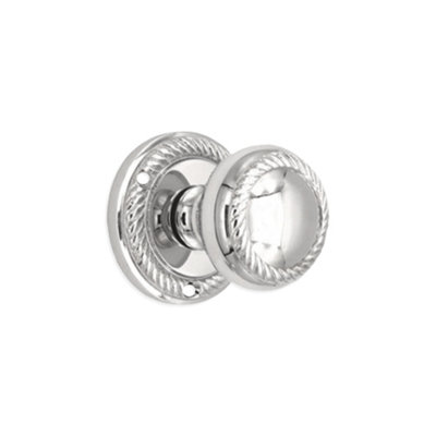 Spira Brass Georgian Mortice Door Knob Polished Chrome from B&Q