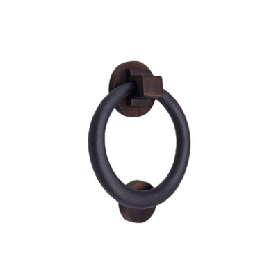 OakcraftsRing Door Knocker 110mm  Aged Bronze Finish from B&Q