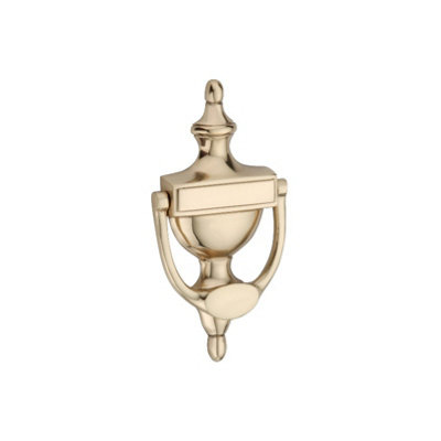OakcraftsVictorian Door Knocker 150mm Polished Brass Finish from B&Q
