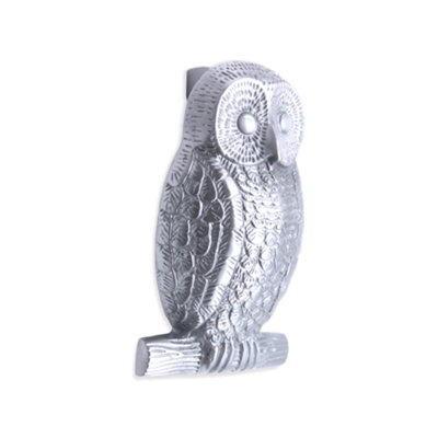 Spira Brass Owl Door Knocker Satin Chrome - Image 4