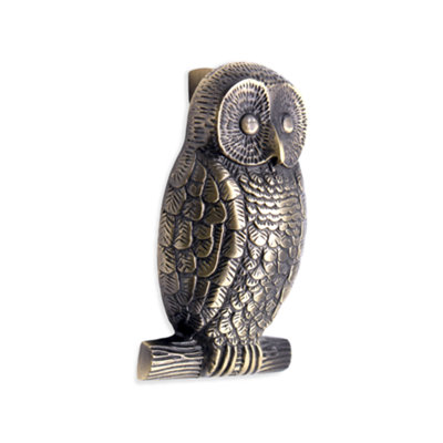 OakcraftsOwl Door Knocker Antique Brass Finish from B&Q