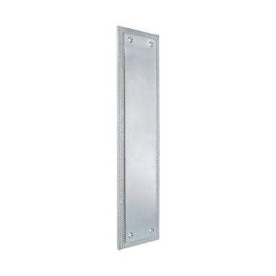 B&Q -  Georgian Finger Plate Square 300mm Satin Chrome