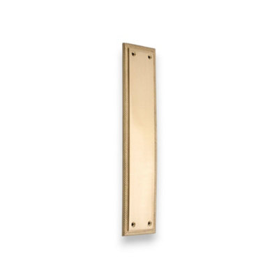 B&Q -  Georgian Finger Plate Square 300mm Satin Brass