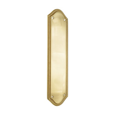 B&Q -  Georgian Finger PlateHalf Round 295mm Polished Brass