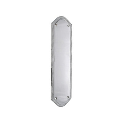 B&Q -  Georgian Finger PlateHalf Round 295mm Polished Chrome