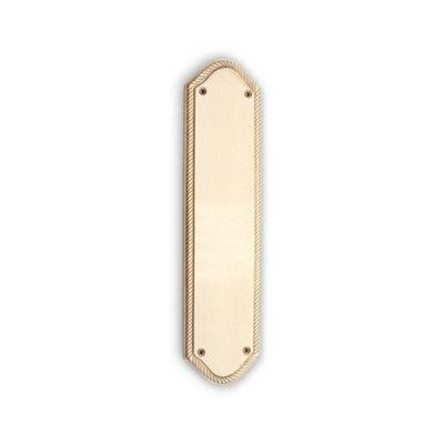B&Q -  Georgian Finger PlateHalf Round 295mm Satin Brass