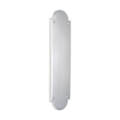 B&Q -  Victorian Finger PlateHalf Round 300mm Polished Chrome
