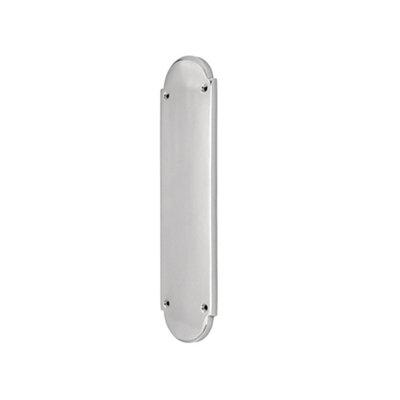 B&Q -  Victorian Finger PlateHalf Round 300mm Satin Chrome